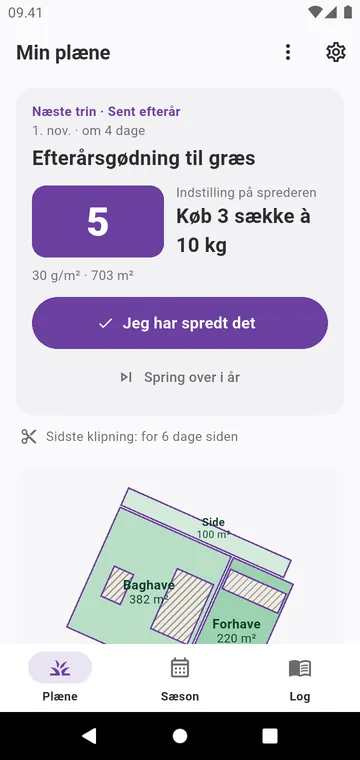 Min plæne: næste trin, sækkene at købe og zonerne
