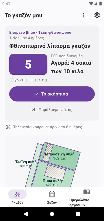 Το γκαζόν μου: το επόμενο βήμα, τα σακιά για αγορά και οι ζώνες