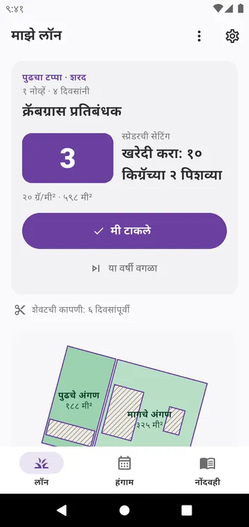 माझे लॉन: पुढचा टप्पा, विकत घ्यायच्या पिशव्या आणि भाग